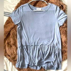 Lavender Field • Dust Blue Blouse